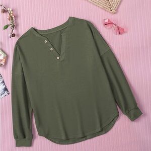 Olive Long Sleeve Women's Top